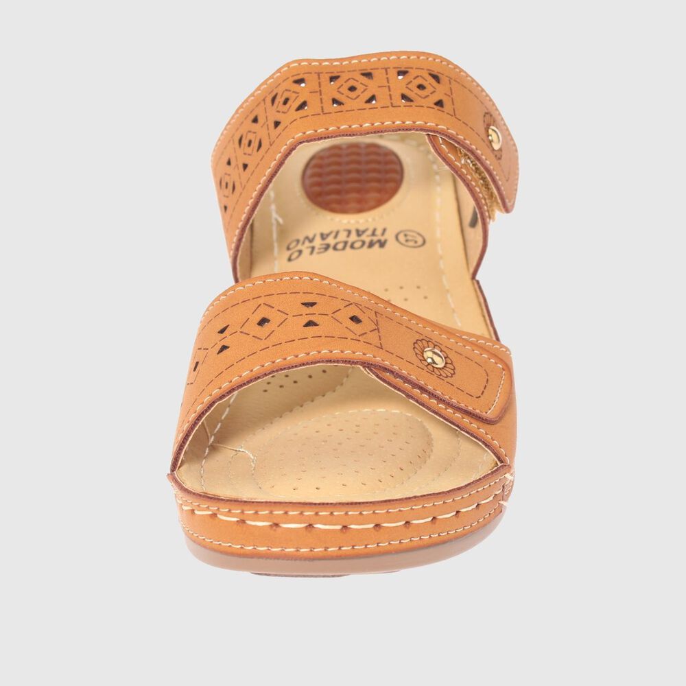 Sandalia Confort Camel Modelo Italiano Art. 5ask73321camel image number 2.0